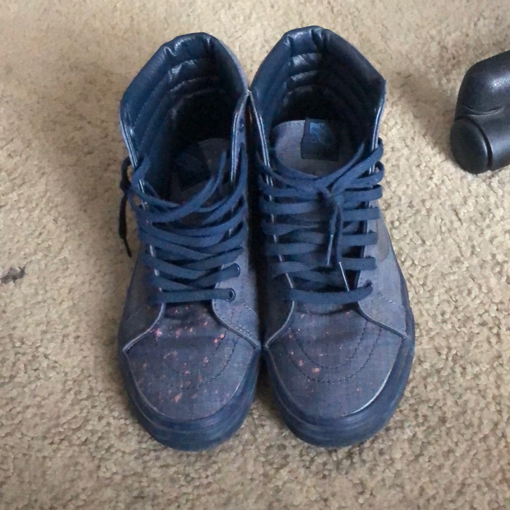 Navy blue high top vans